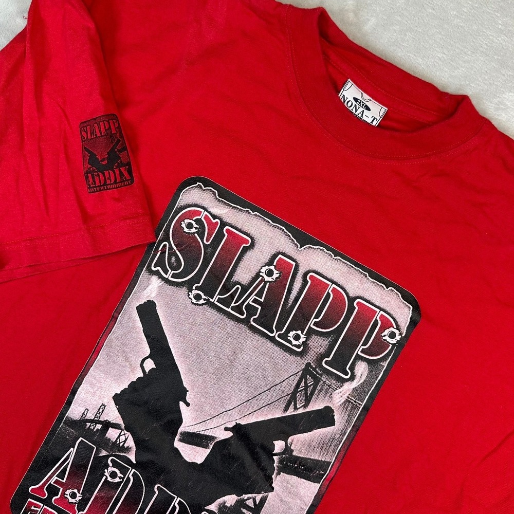 Nona-T T-Shirt Mens 2XL Red Slapp Addix Entertainment Da Bay Way Graphic Tee